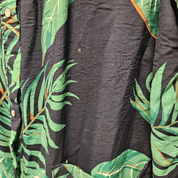 Ekouaer Tropical Palm Leaf Snap-Front House Dress/mumu - Size M - Picture 7 of 7